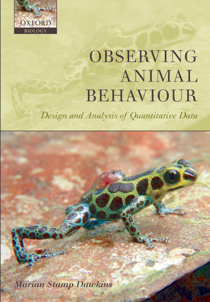 Observing Animal Behaviour: Design and Analysis of Quantitive Controls